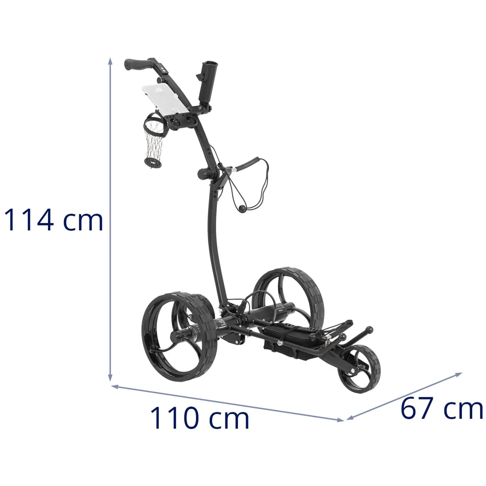 Chariot de golf électrique - pliable - télécommande - 20 kg - aluminium