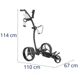 Electric Golf Trolley - foldable - remote control - 20 kg - aluminium
