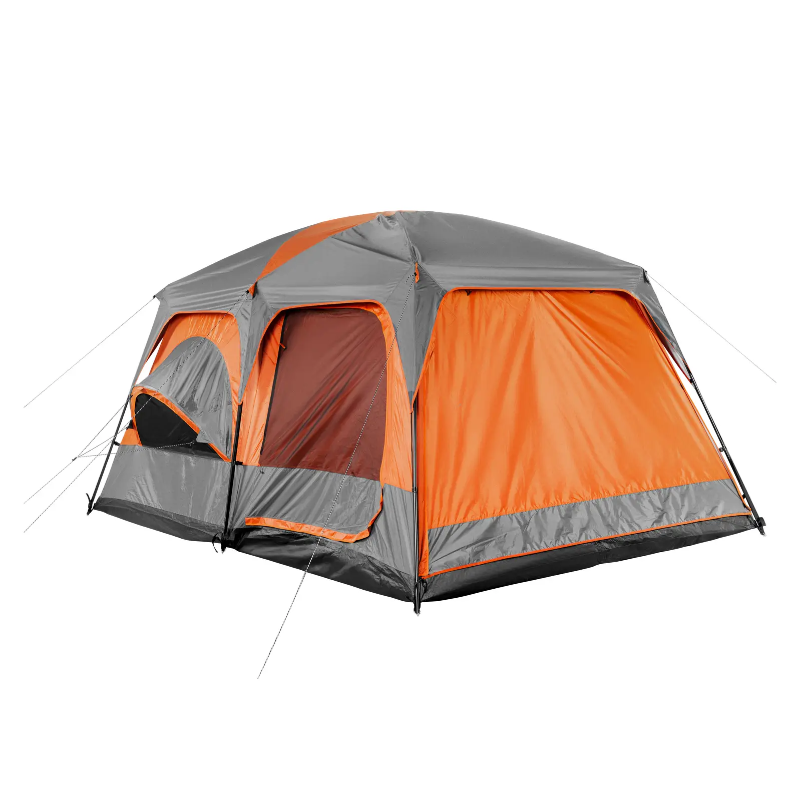 Tenda da campeggio - 3 camere - Tessuto Oxford, fibra di vetro