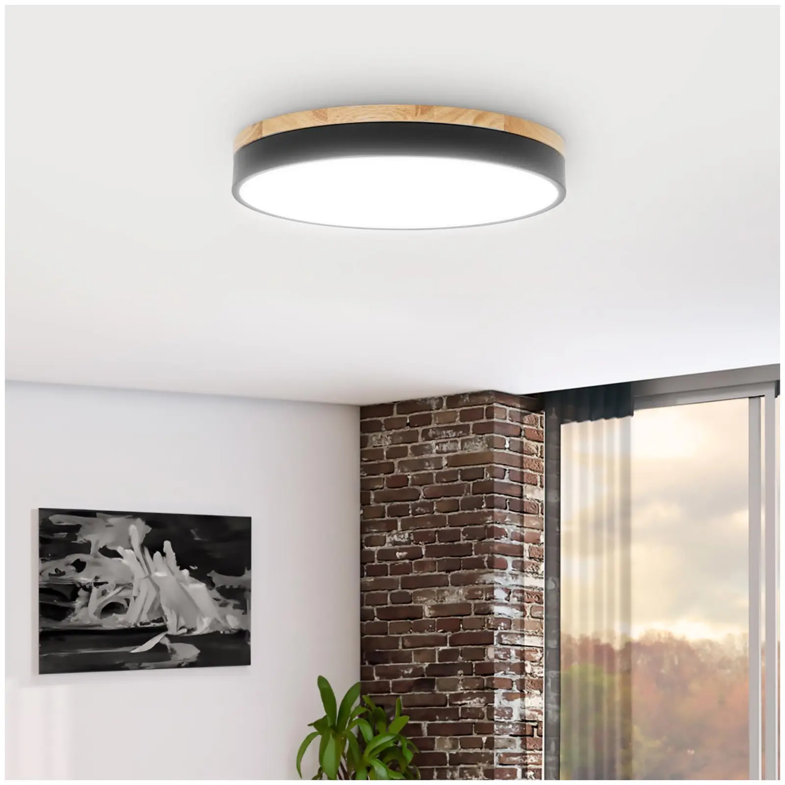 LED-loftslampe med dæmper - 40 cm - 30 W - fjernbetjening
