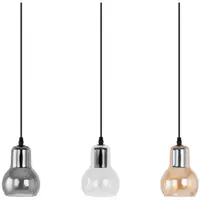 Závesné svietidlo - 5 žiaroviek - tvar zvončeka z dymového skla
