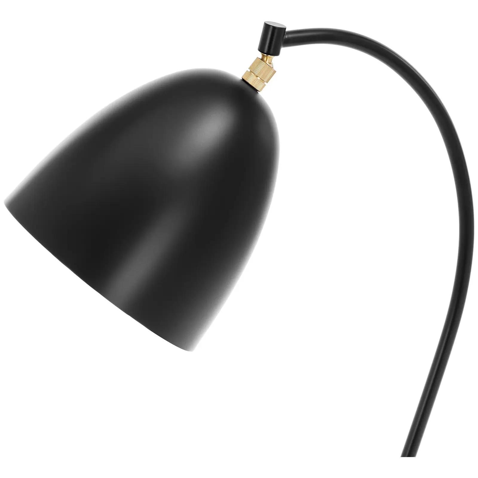 Standerlampe - bevægelig metalskærm - 40 W - højde 125 cm
