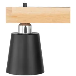 Lampa sufitowa wisząca - 3-punktowa - drewniana belka