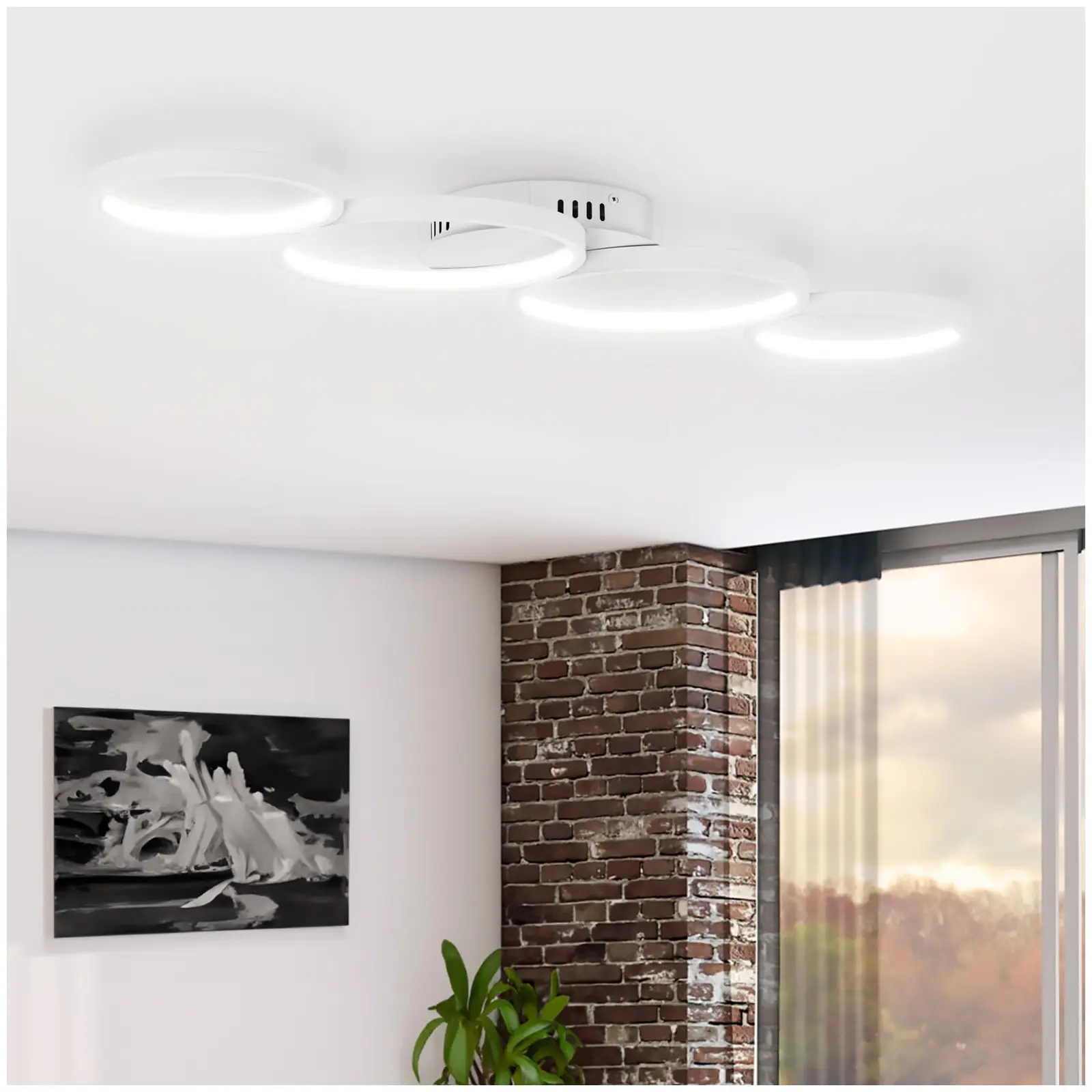 Ceiling Light - 4 circles - 50 W - remote control