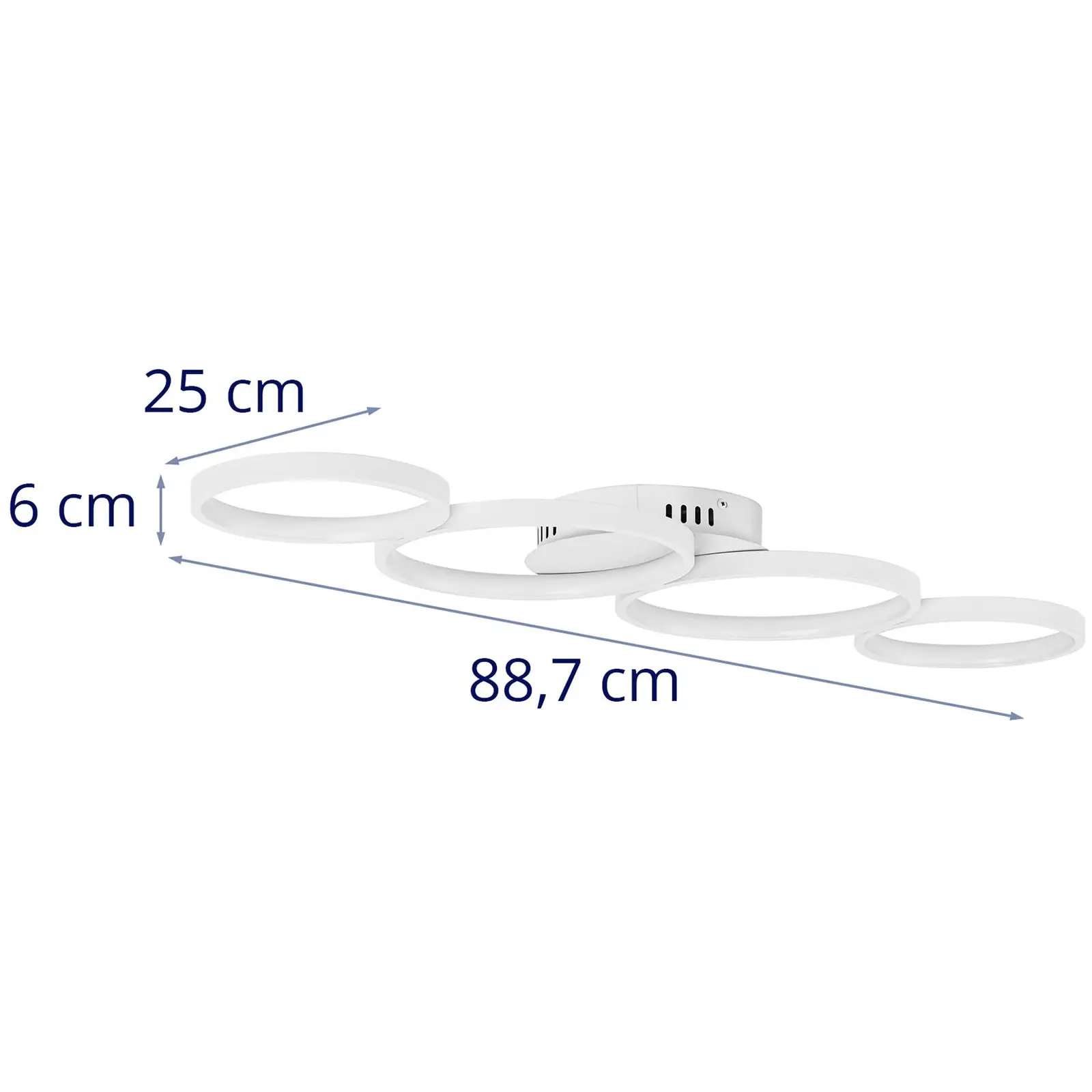 Plafoniera - Design 4 cerchi - 50 W - Telecomando