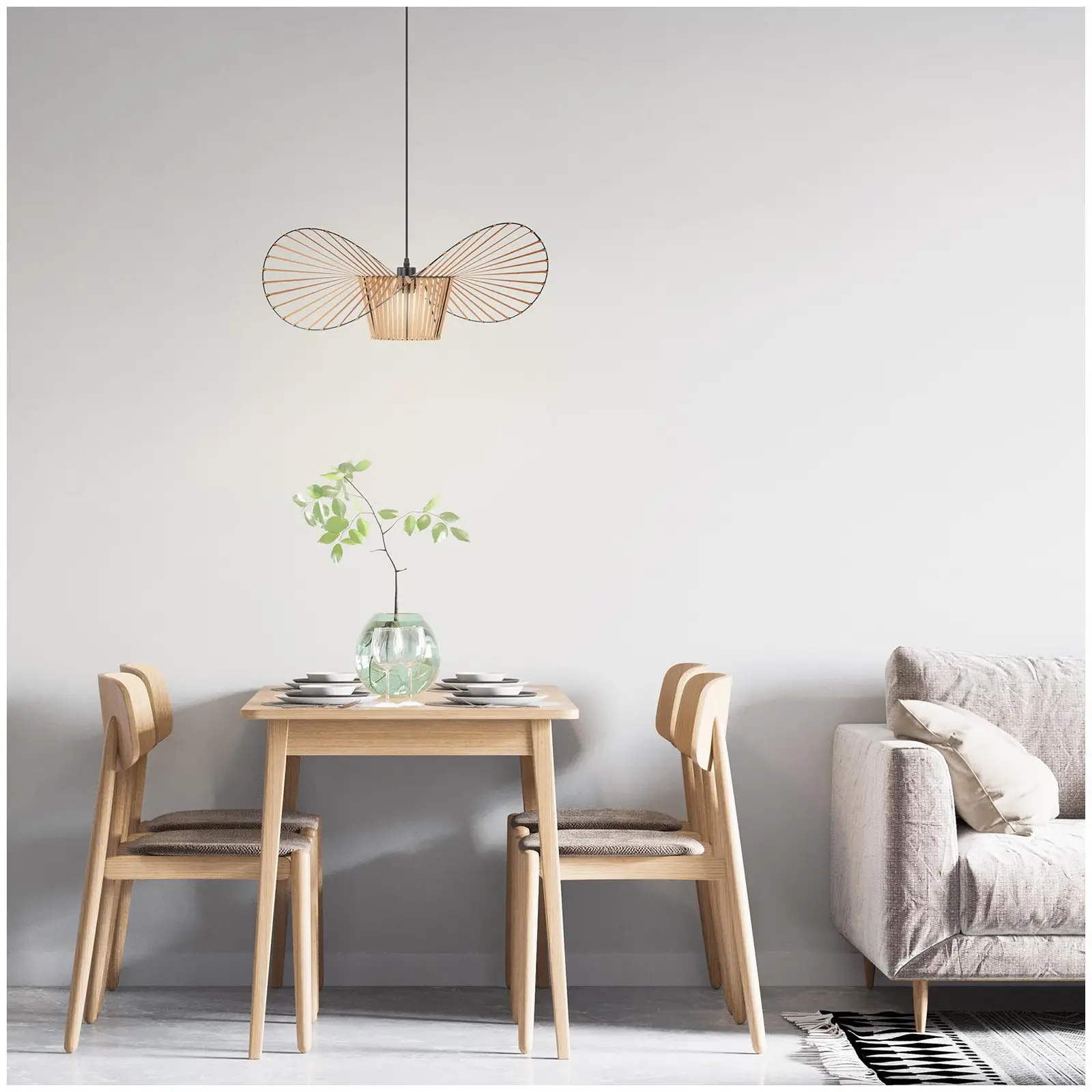 Outlet Lampa sufitowa wisząca - 1-punktowa - 40 W - duży klosz