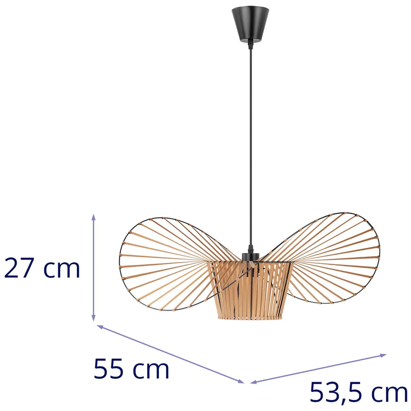 Riippuvalaisin - 1 x 40 W lamppu - suuri varjostin