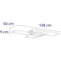Candeeiro de teto - 3 retângulos sobrepostos - controlo remoto