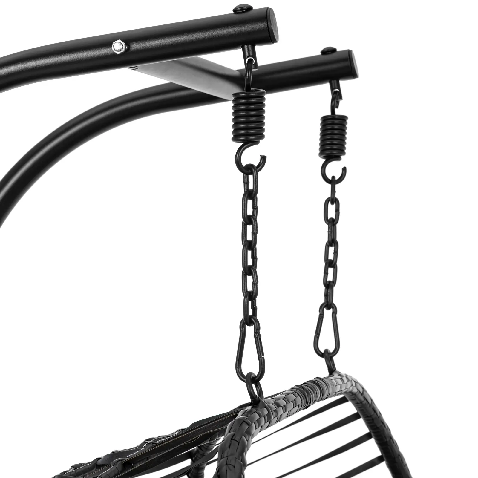 Fauteuil suspendu sur pied - pour deux personnes - siège pliable - noir/gris (Fonctionnement sur batterie(s): Non)