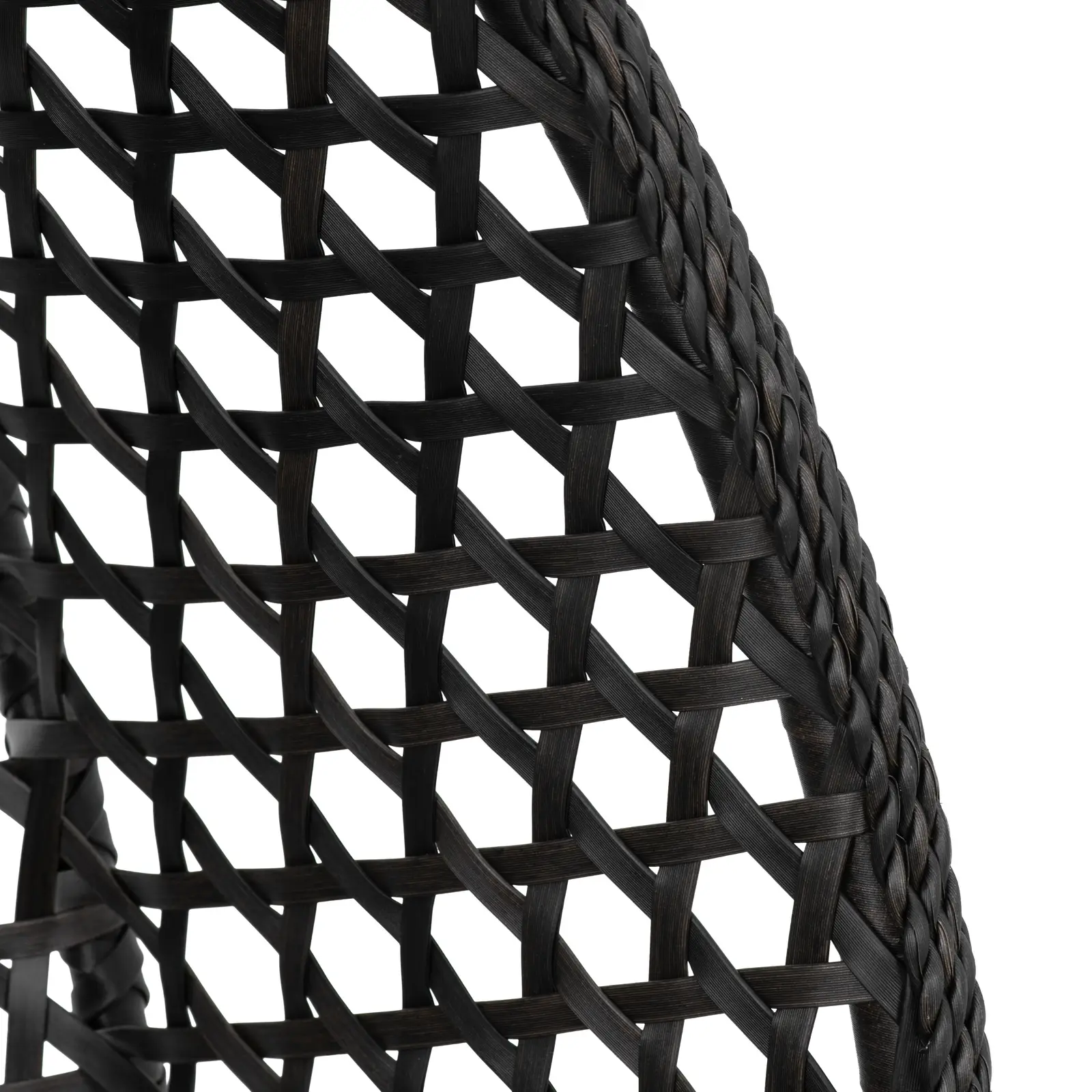 Venkovní závěsné křeslo s rámem - skládací sedák - černá/šedá - tvar slzy