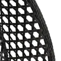 Utendørs hengestol med stativ - sammenleggbart sete - svart/grå - dråpeform