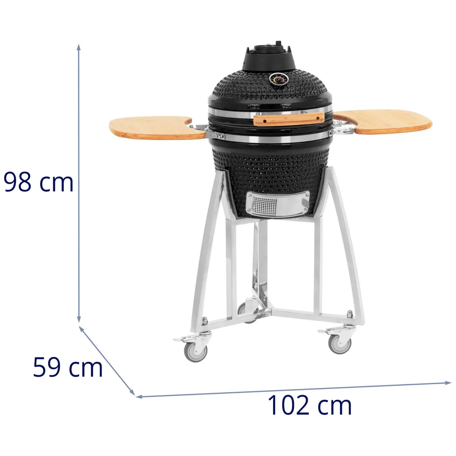 Kamado BBQ - keramisk grill - stor - ristdiameter: 32,5 cm