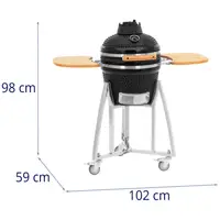 Keraaminen grilli - Kamado - suuri - grilliritilän halkaisija: 32,5 cm
