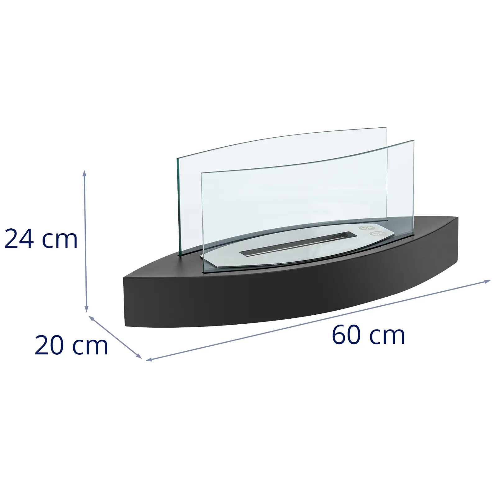 Cheminée éthanol - 0,6 l - sur pied - cheminée de table