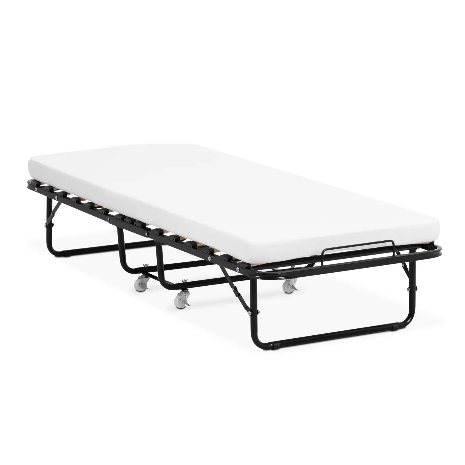 Cama dobrável com colchão - 80 x 190 cm - 150 kg - rodas