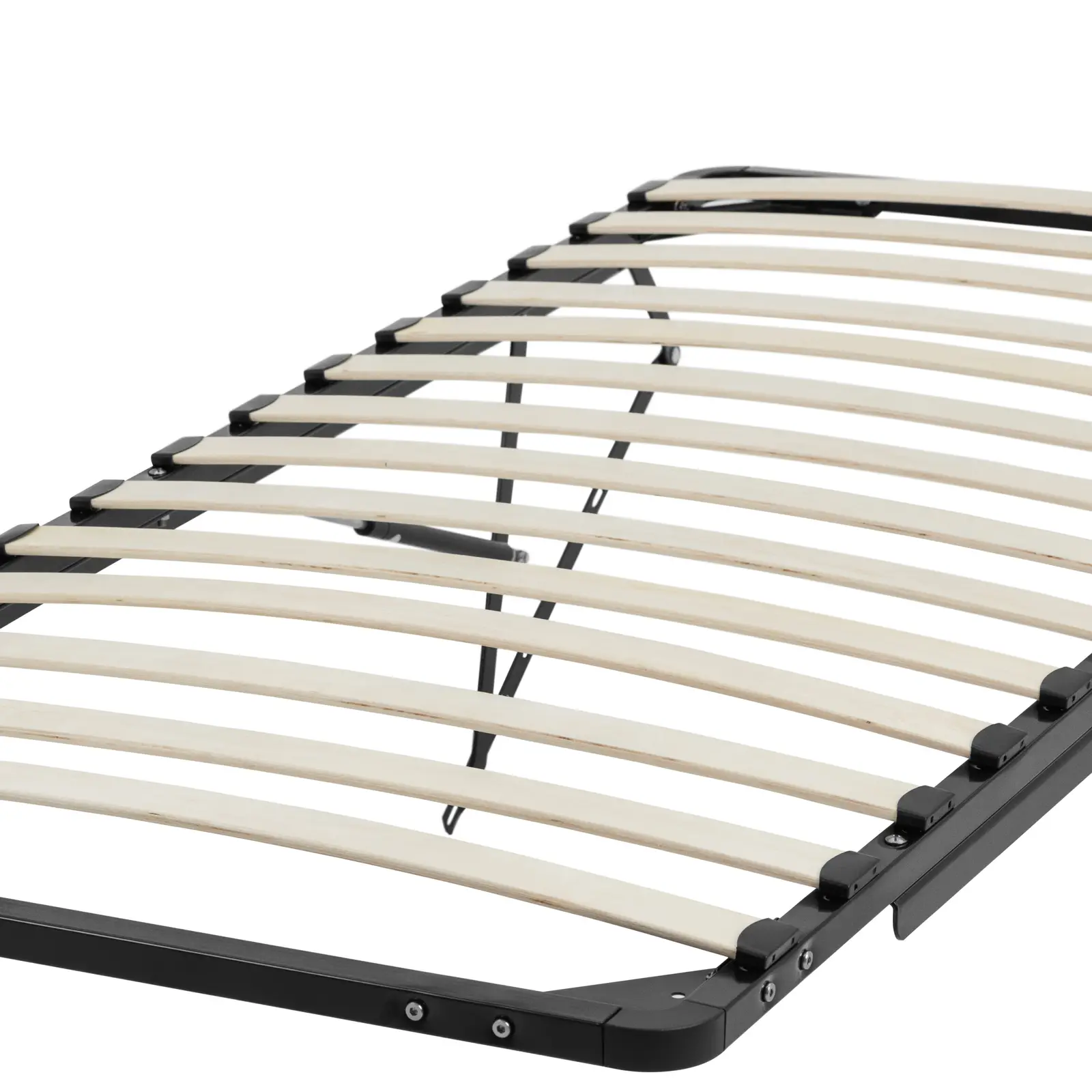 Folding Slatted Bed Base - 90 x 200 cm - 200 kg - underbed storage - 2 gas pressure springs