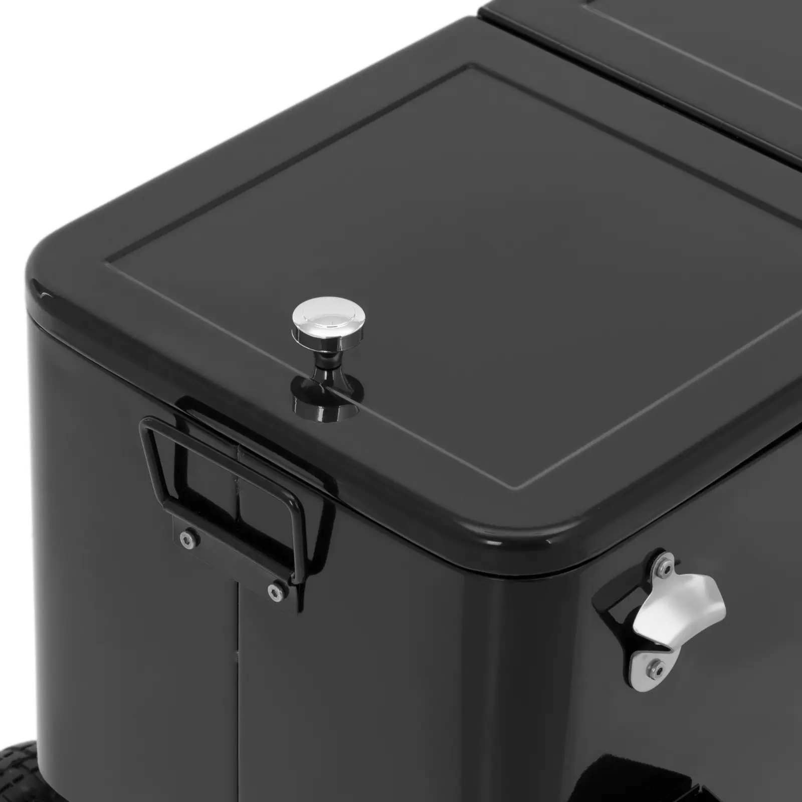 Glacière à roulettes - roues Ø 25 cm - 76 L - Ouvre-bouteille (Roues: Oui)