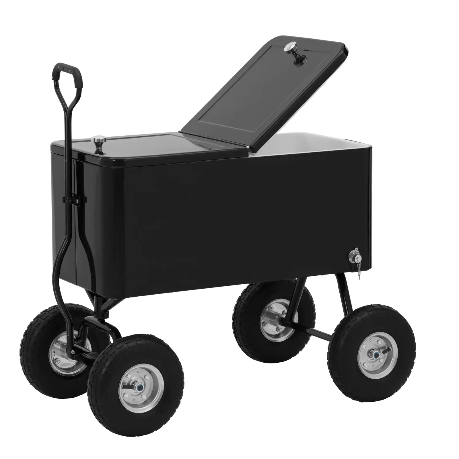 Glacière à roulettes - roues Ø 25 cm - 76 L - Ouvre-bouteille (Diamètre des roulettes: 250 mm)