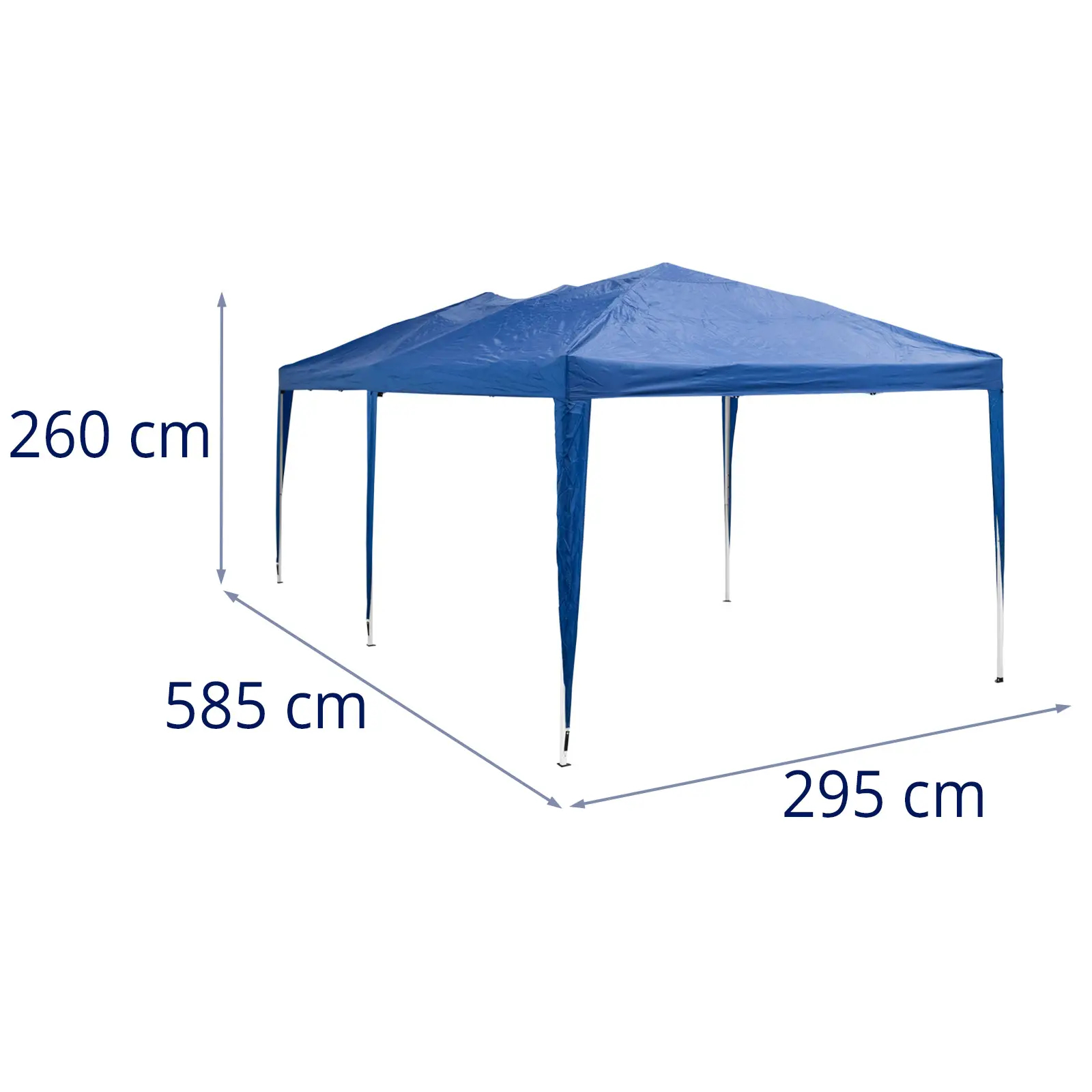 Skládací altán se střechou - 2,95 x 5,85 m - nepromokavá plachta (Materiál rámu: Ocel s práškovou úpravou)