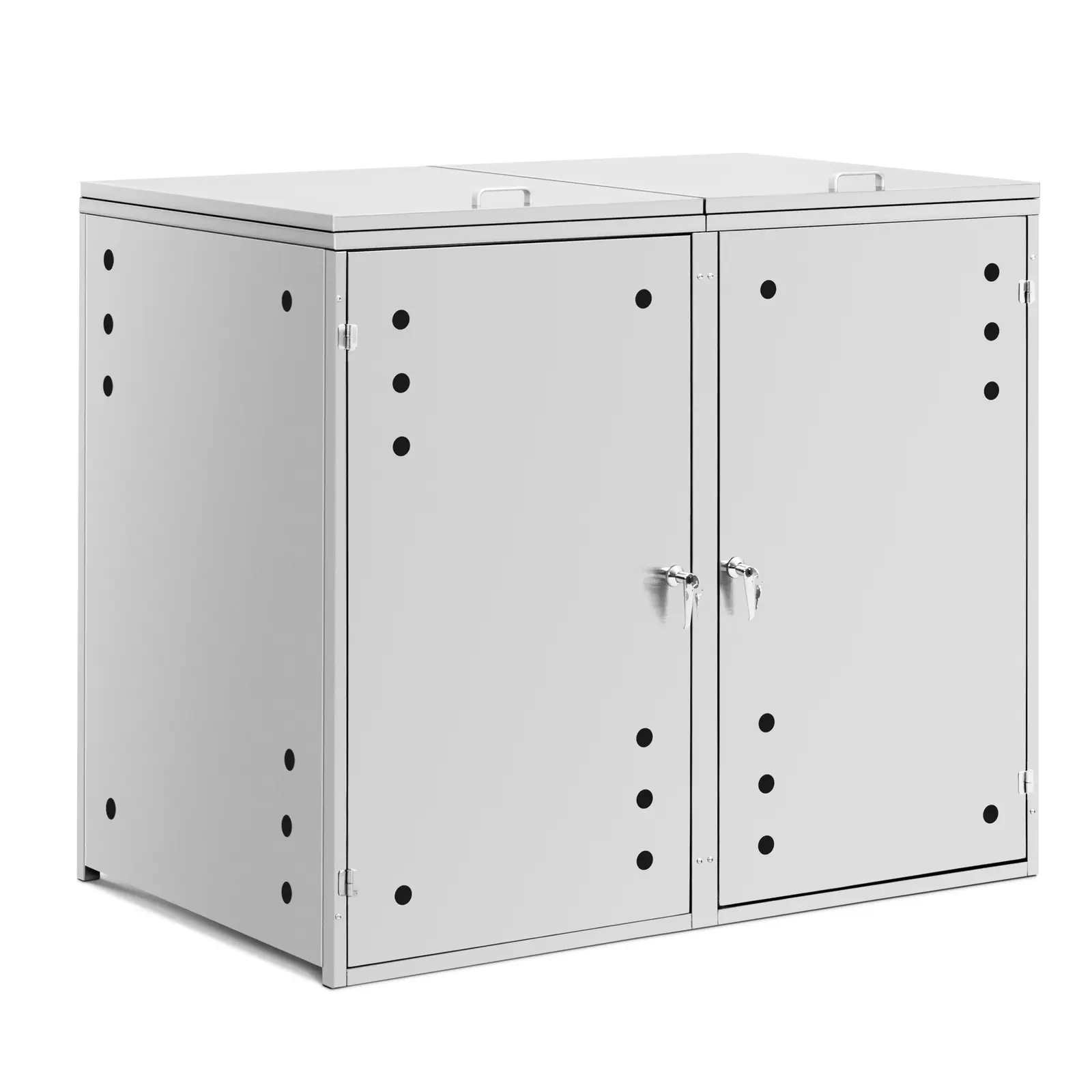 Box na popelnice - 2 x 240 l - větrací otvory