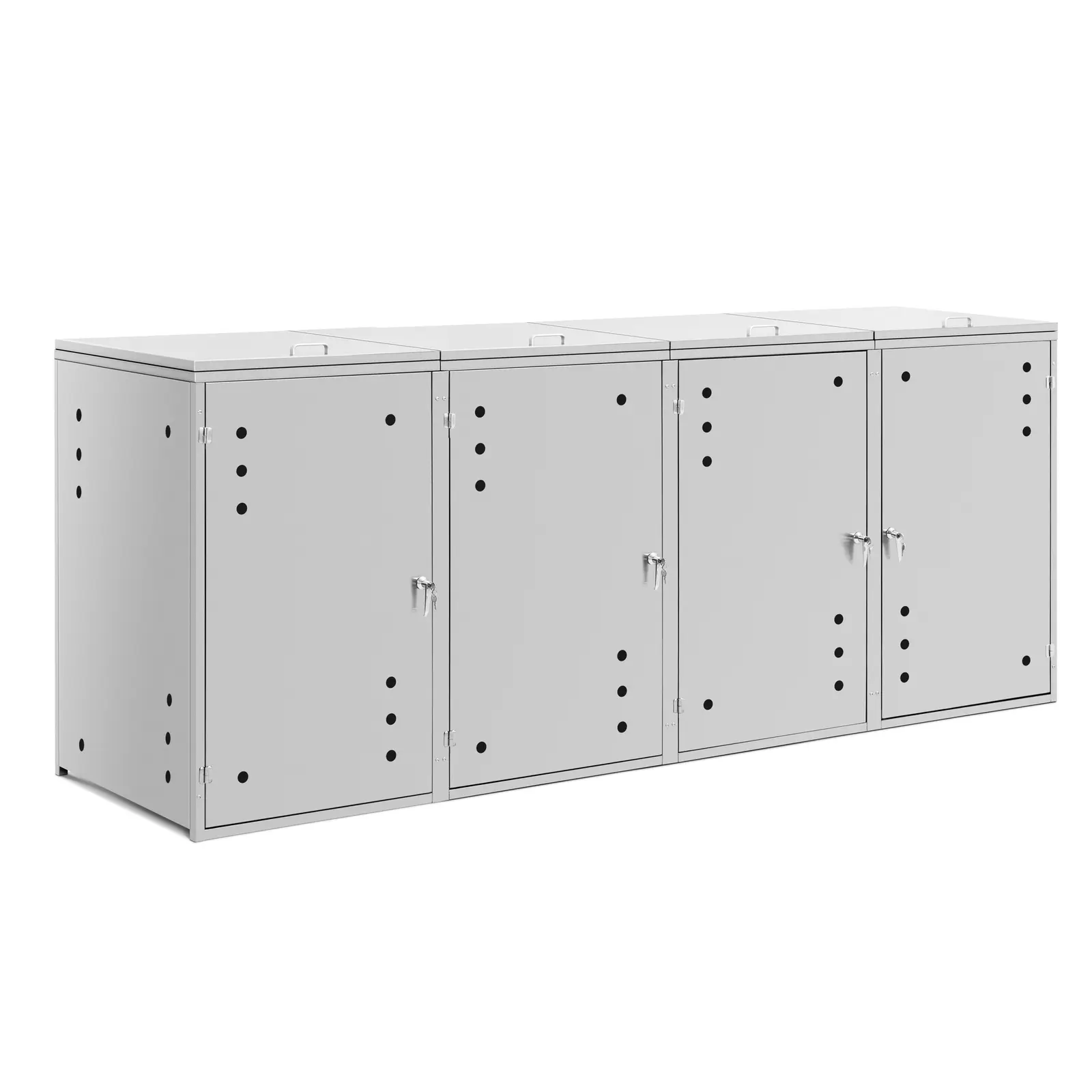 Box na popelnice - 4 x 240 l - větrací otvory