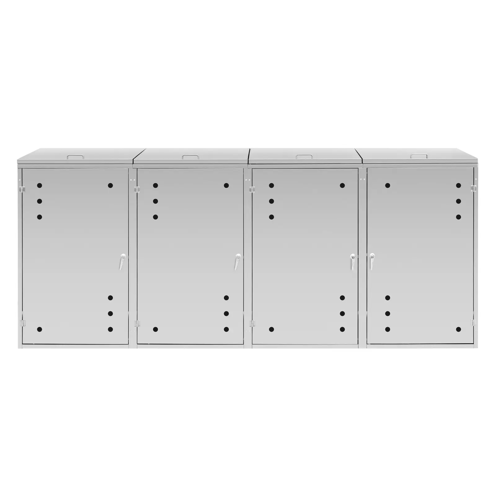 Box na popelnice - 4 x 240 l - větrací otvory (Počet přihrádek: 4)