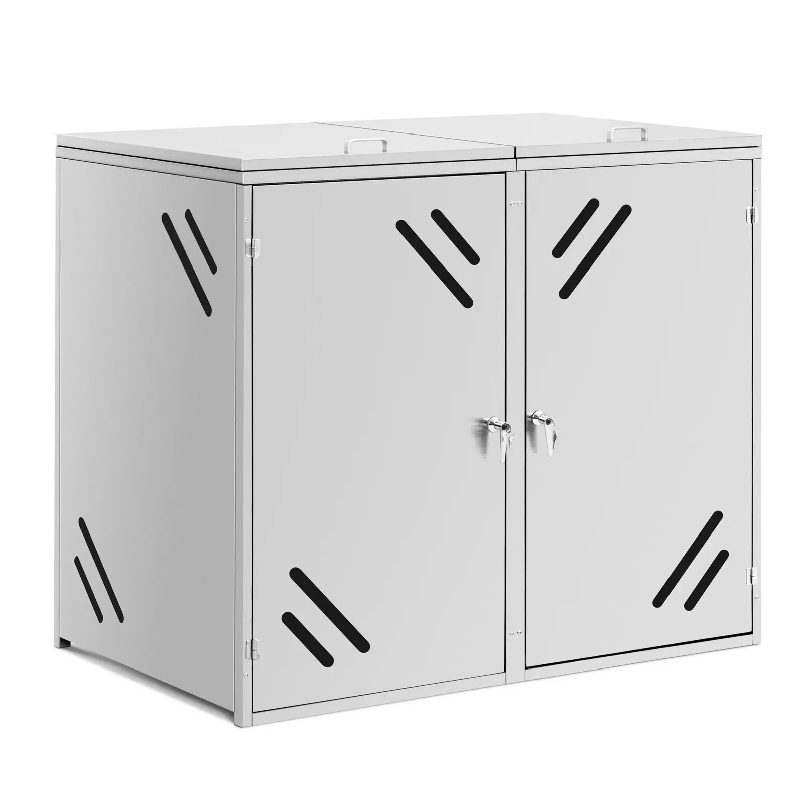Box na popelnice - 2 x 240 l - větrací štěrbiny