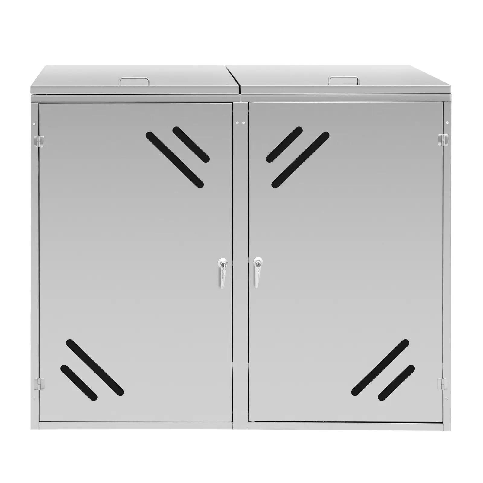 Cache-poubelle - 2 x 240 l - Fentes d'aération (Nombre de compartiments: 2)