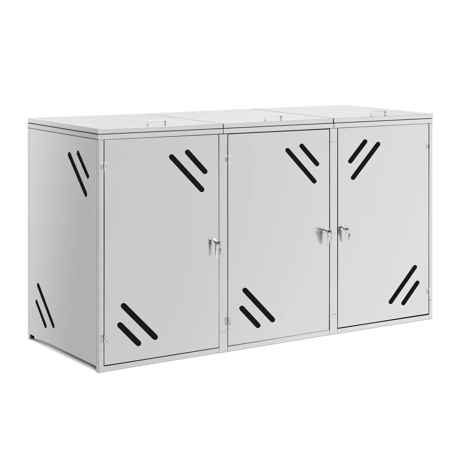 Box na popelnice - 3 x 240 l - větrací štěrbiny