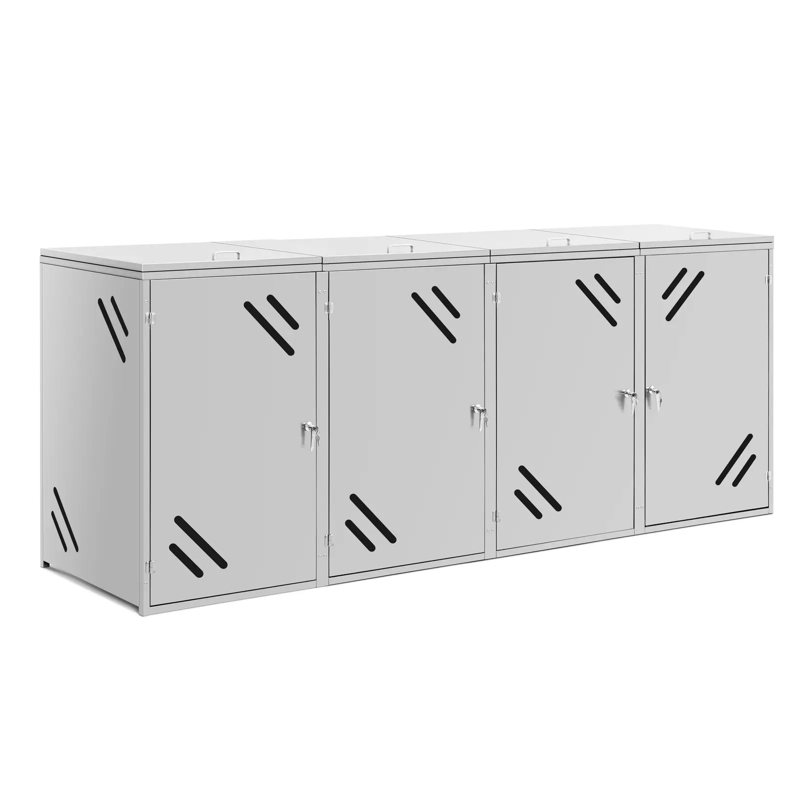 Box na popelnice - 4 x 240 l - větrací štěrbiny