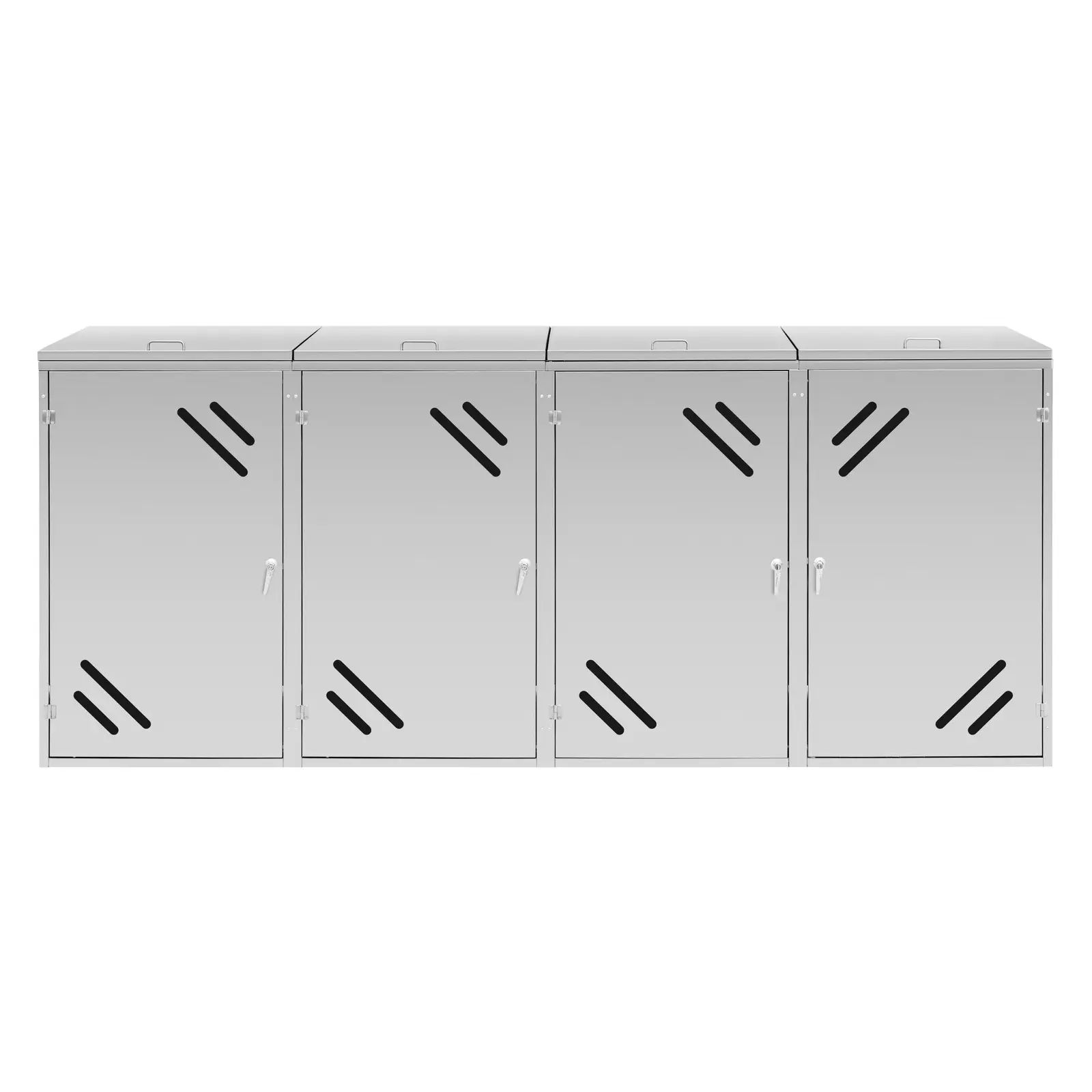 Box na popelnice - 4 x 240 l - větrací štěrbiny (Počet přihrádek: 4)