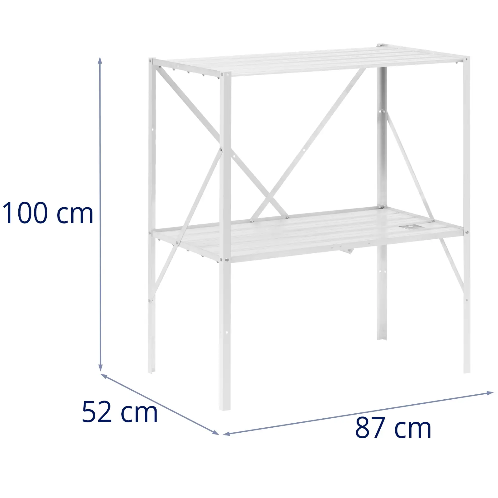 Mesa de cultivo con estante - aluminio - 87 x 52 x 100 cm