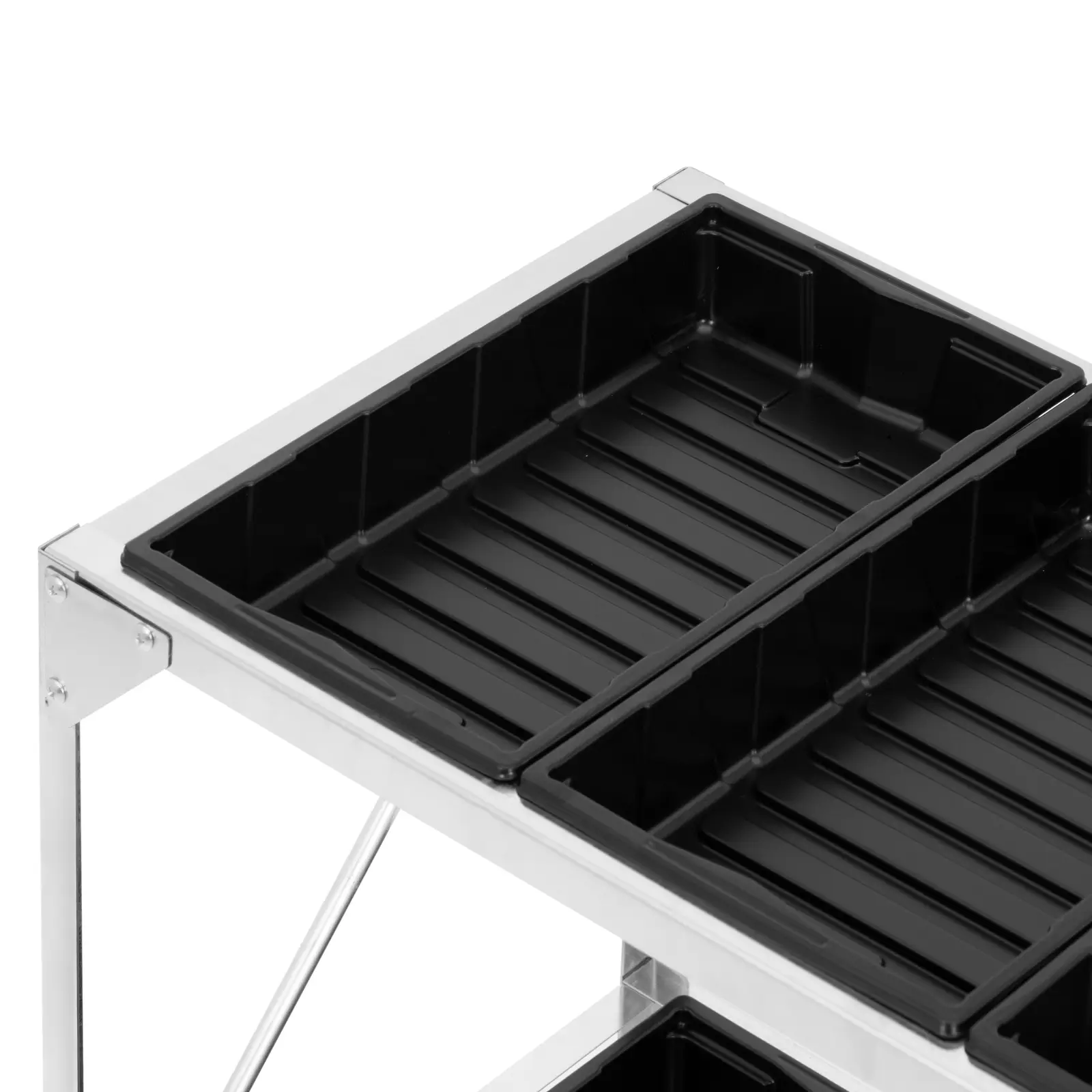 Mesa de cultivo - 6 insertos - acero galvanizado - 77 x 44 x 77 cm