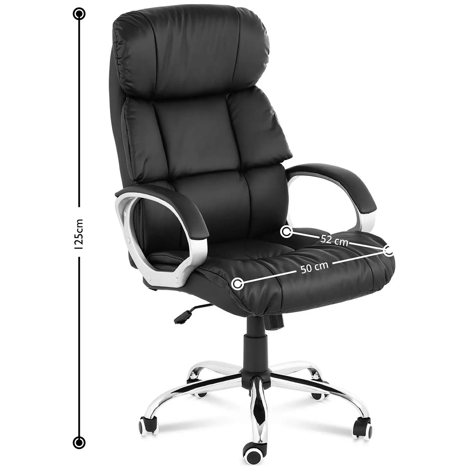 Cadeira de escritório - giratória - em preto