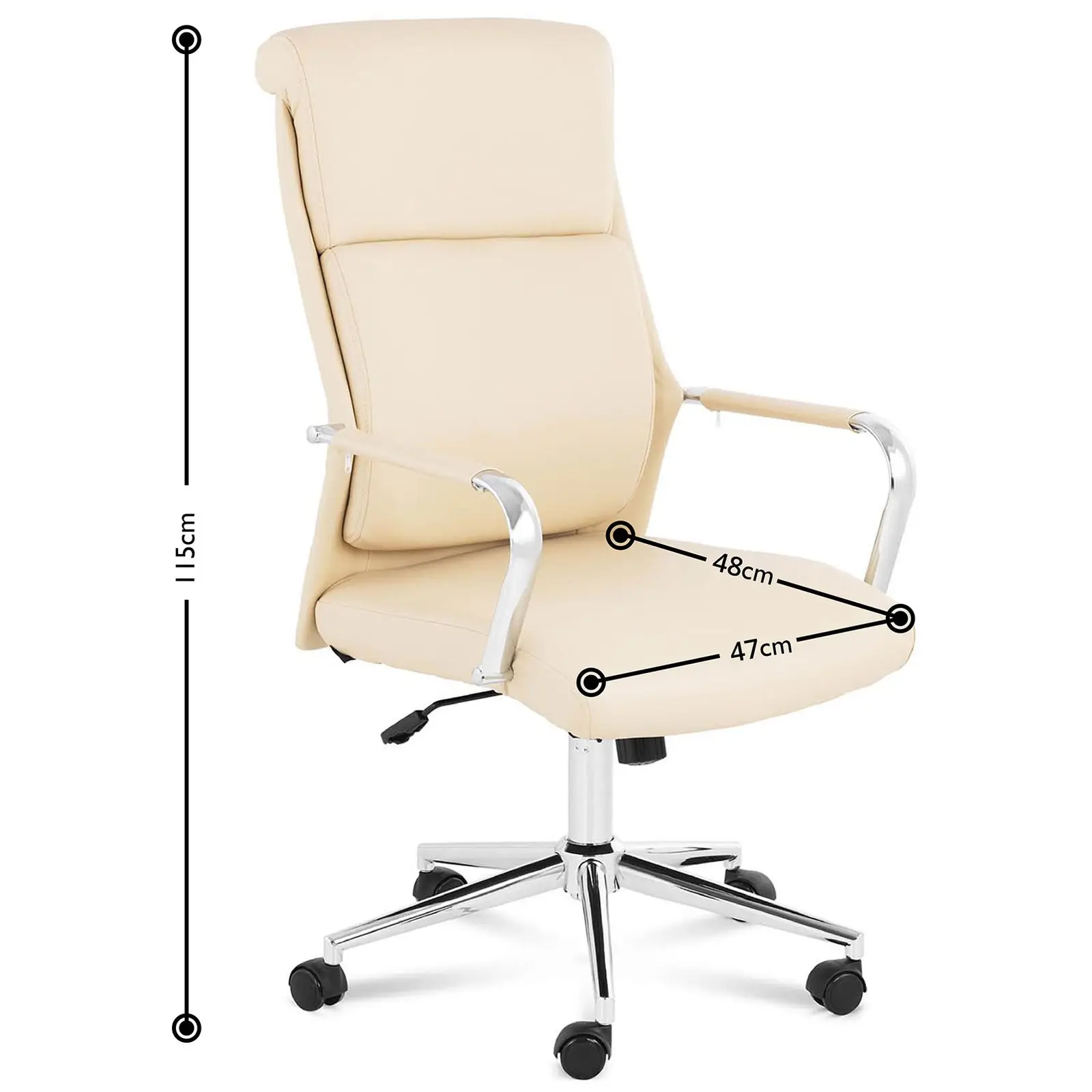 Fotel biurowy - obrotowy - jasnobrązowy