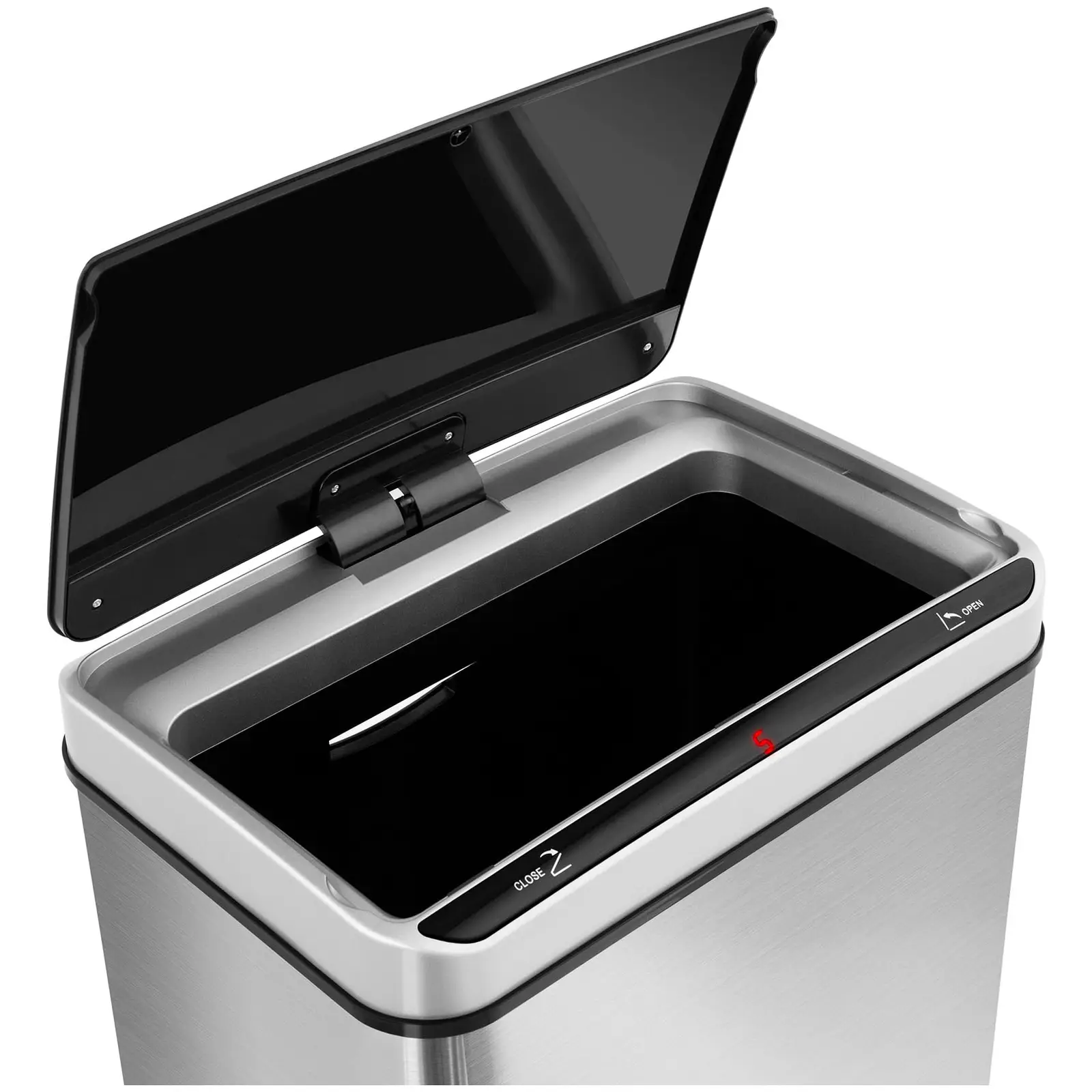 Dobbelt skraldespand med sensor - 60 L - firkantet (Antal batterier: 6)