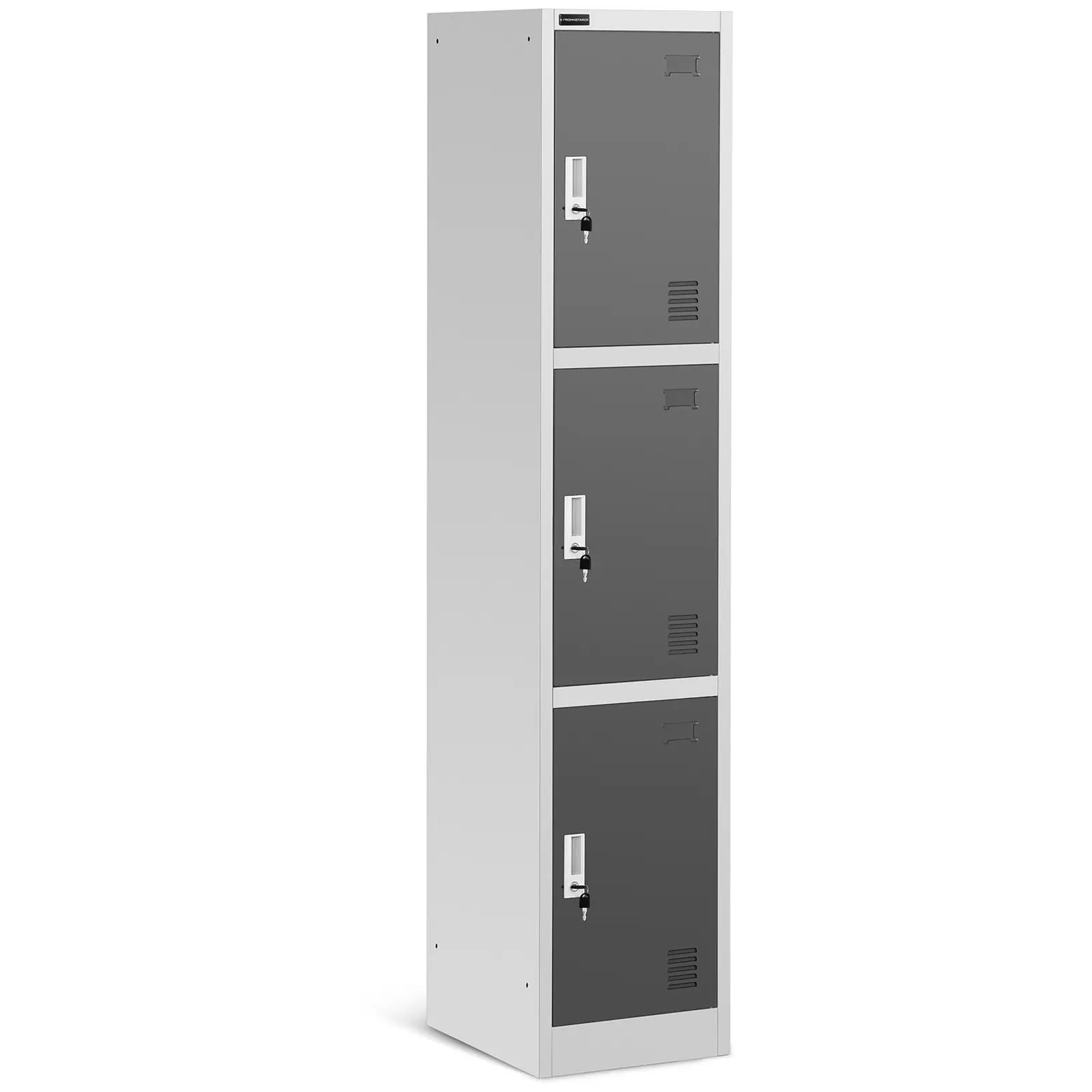 Armoire vestiaire - 3 compartiments - Grise