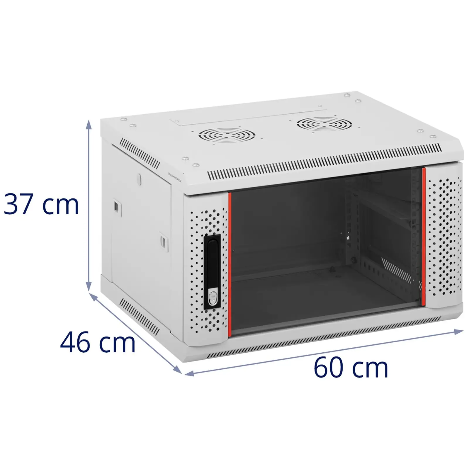 Baie serveur - 19 pouces (48,26 cm) - 6 U - Verrouillable - 60 kg max. - Grise (Hauteur du rack: 6U)