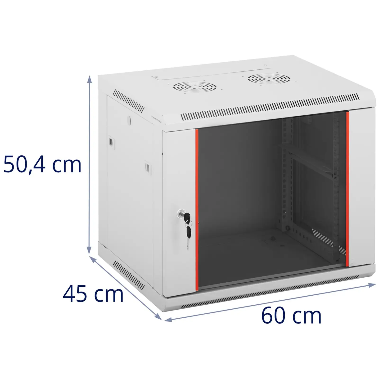 Armadio rack - 19 pollici- 9 U - Chiudibile a chiave - Fino a 75 kg - Nero