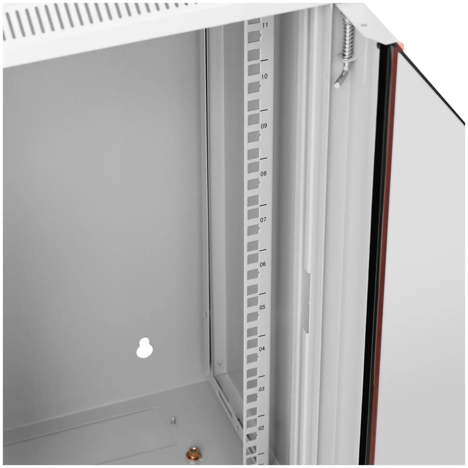 Serverrek - 10 inch - 12 U - vergrendeling - tot 75 kg - grijs (Aarding: Ja)