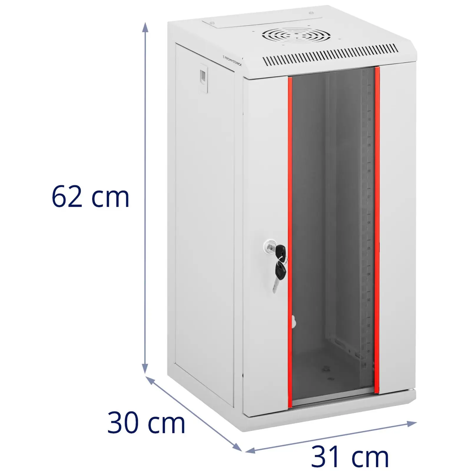 Szafa rack - serwerowa - 12U - 10” (Kolor: Szary)