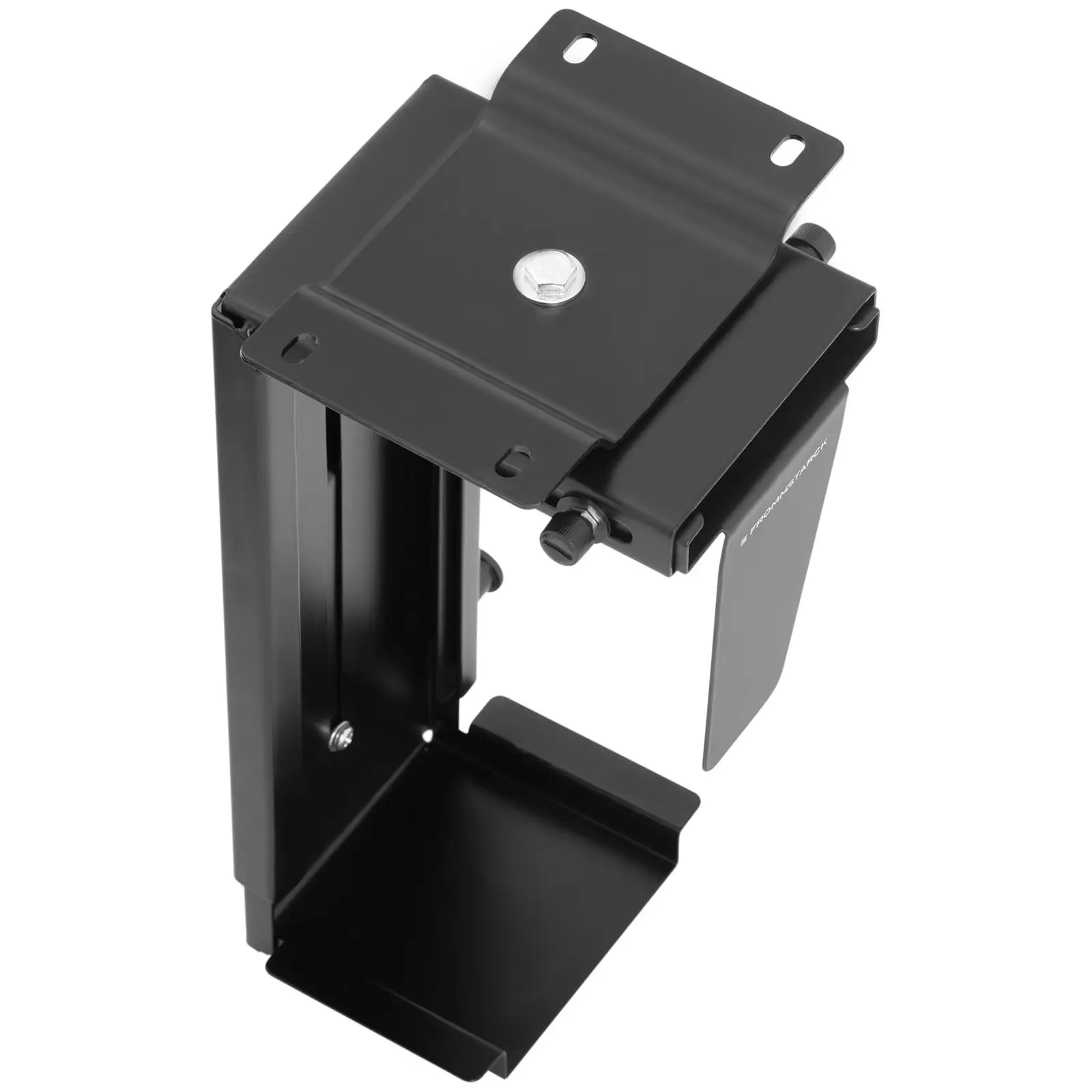 Držák na PC pod stůl - nastavitelný - otočný o 360° - 10 kg (Barva: Černá)