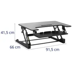 Schreibtischaufsatz - 8-fach höhenverstellbar - 16,5 bis 41,5 cm