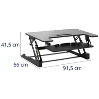 Nástavec na stůl - 8stupňové nastavení výšky - 16,5 až 41,5 cm