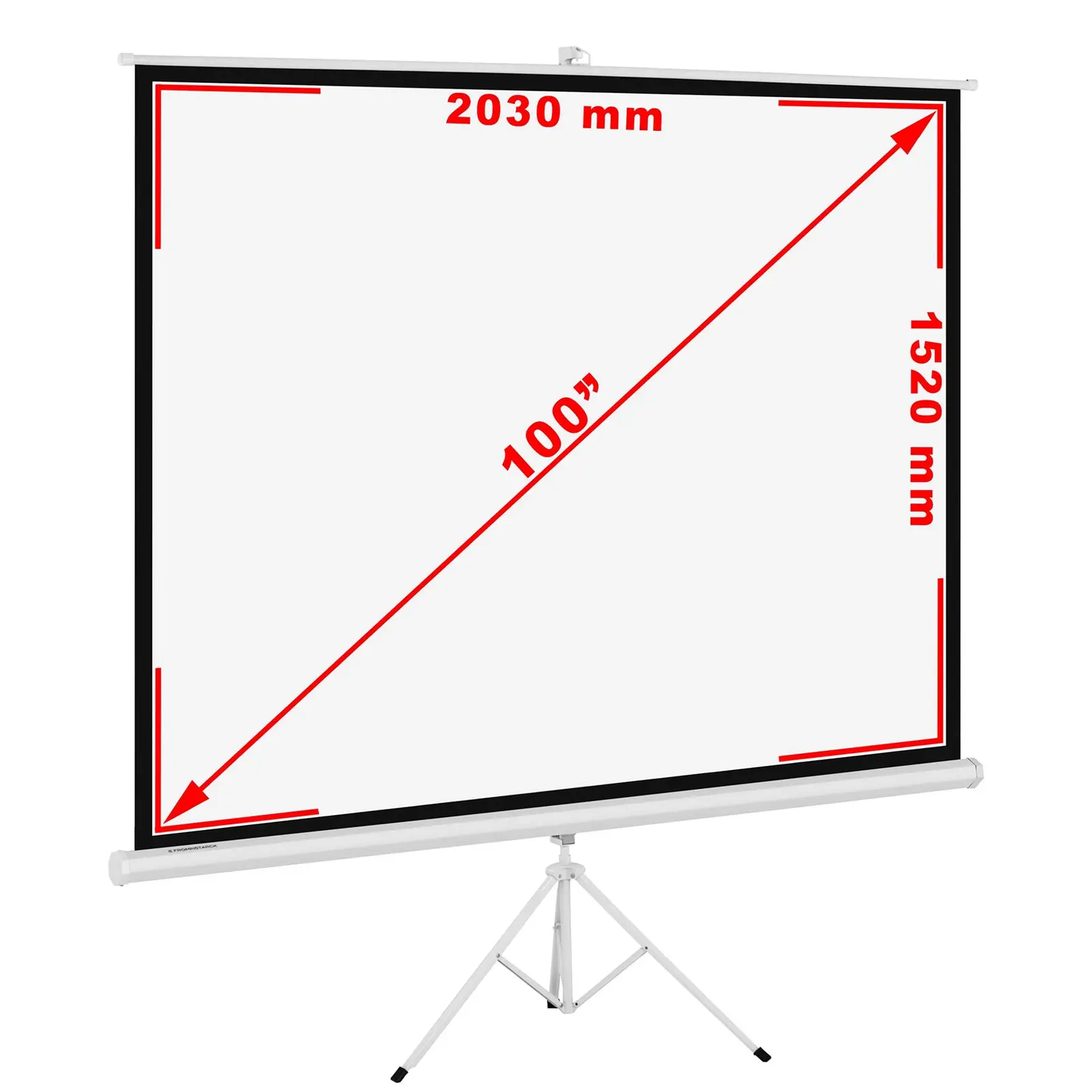 Écran de projection sur pied - 211 x 161 cm - 4:3