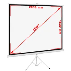 Projectiescherm met statief - 211 x 161 cm - 4: 3