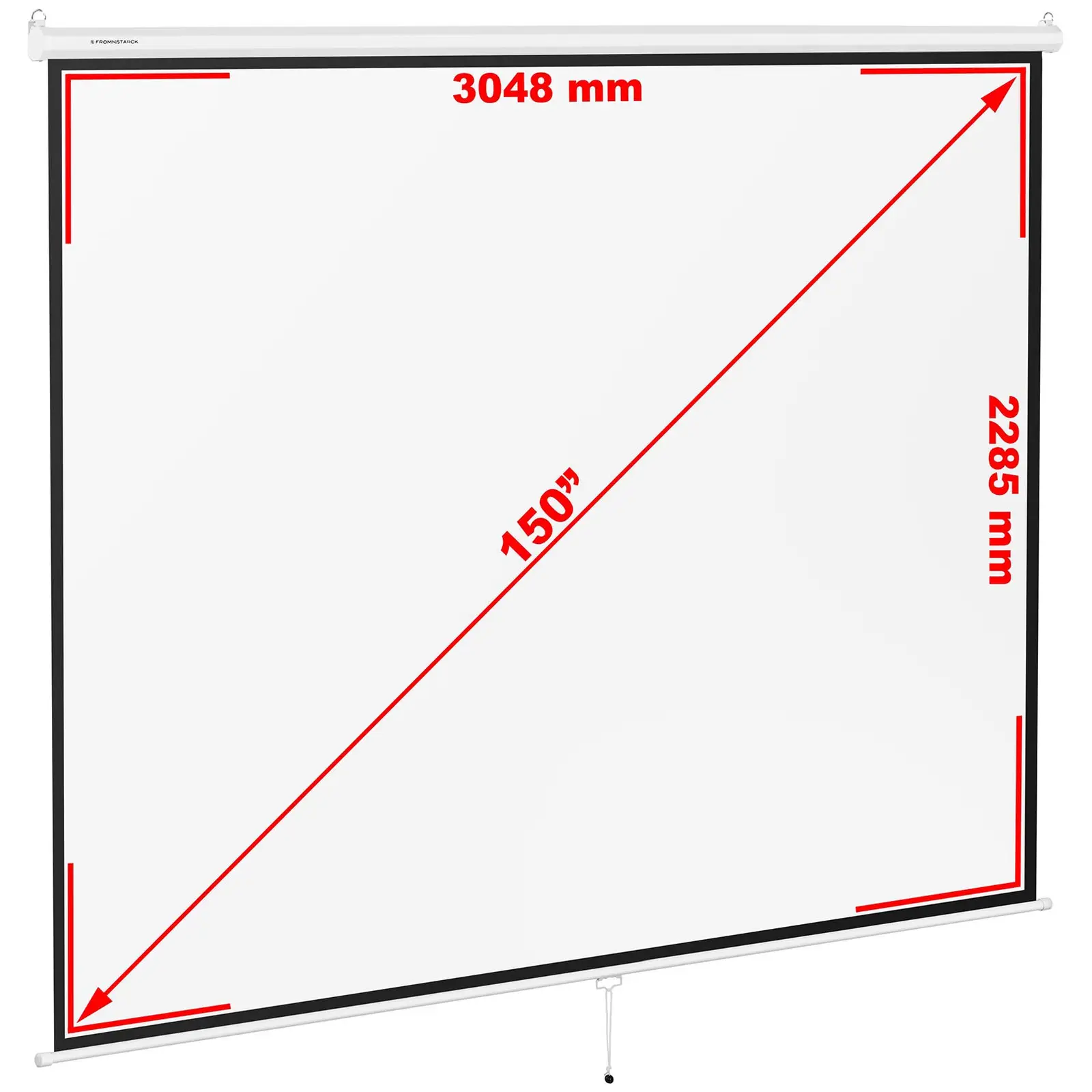 Beamerleinwand - 312,8 x 239 cm - 4:3