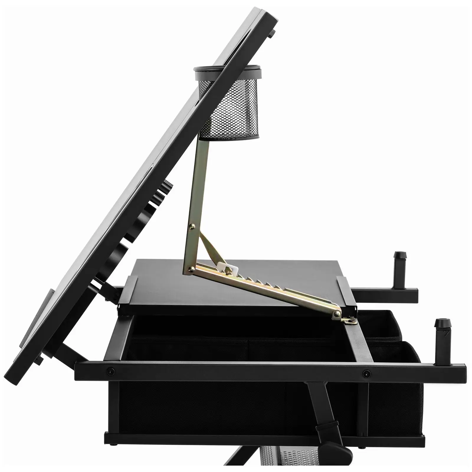Rajzasztal - 115 x 60 cm - dönthető és állítható magasságú - ülőkével