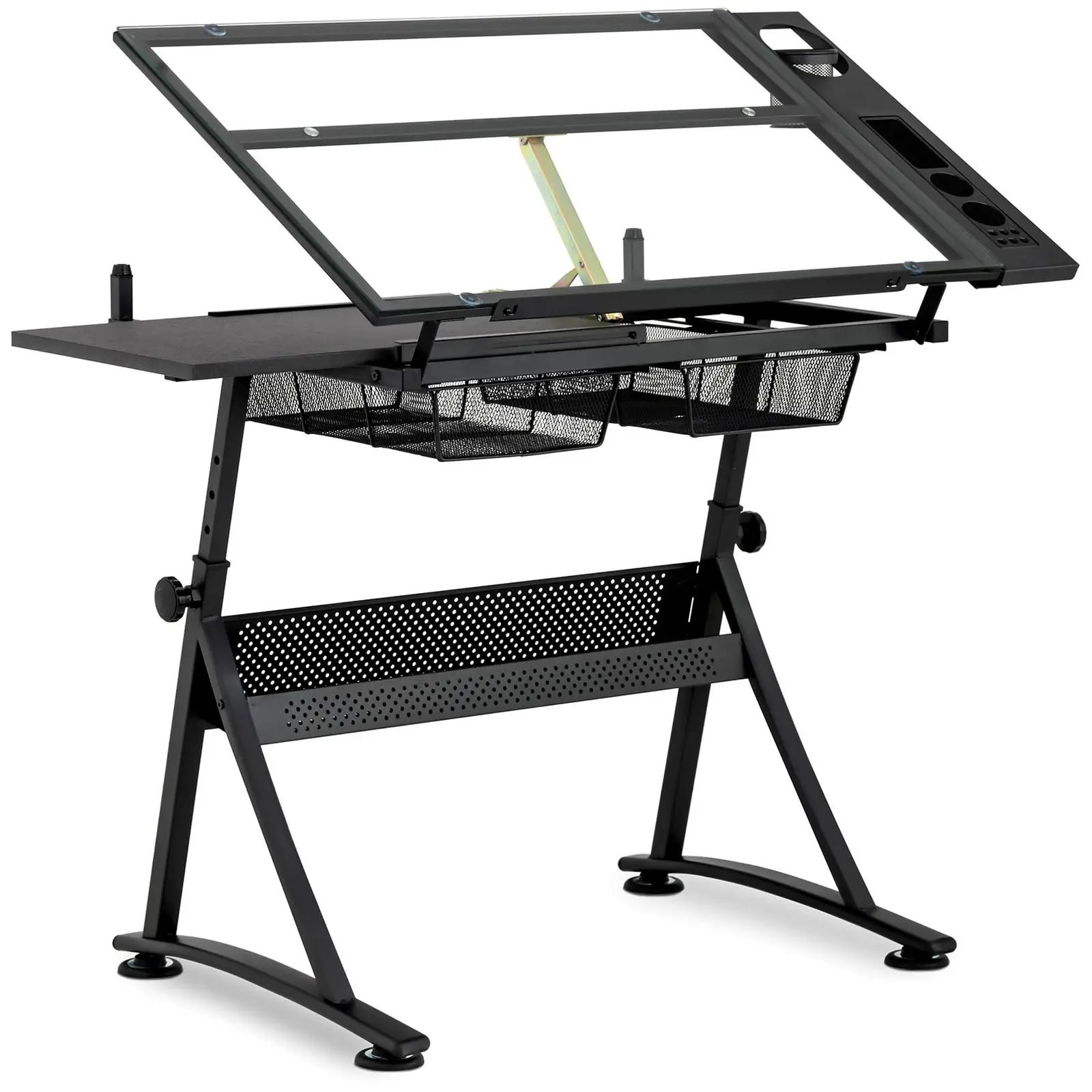 Drafting Desk - 120 x 60 x 90 cm - tiltable - glass top