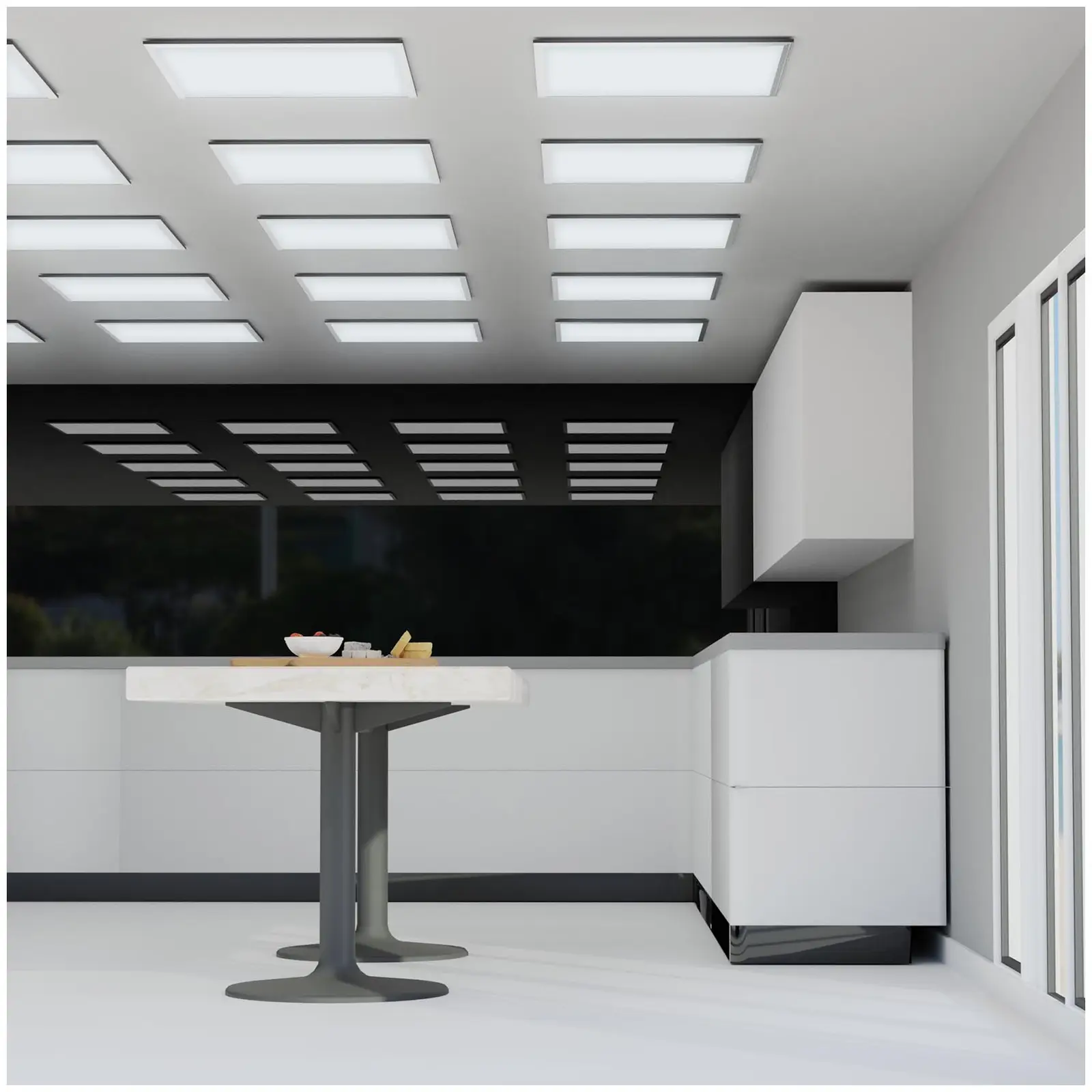Pannello LED da soffitto - 62 x 62 cm - 48 W - 4.560 lm - 3 temperature del colore (Potenza [W]: 48)